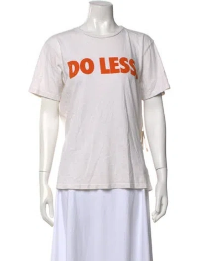Pre-owned Mother Graphic Print Crew Neck T-shirt W/ Tags In White