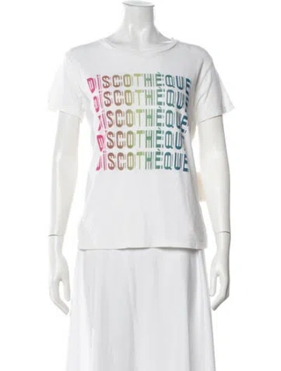 Pre-owned Mother Graphic Print Crew Neck T-shirt W/ Tags In White