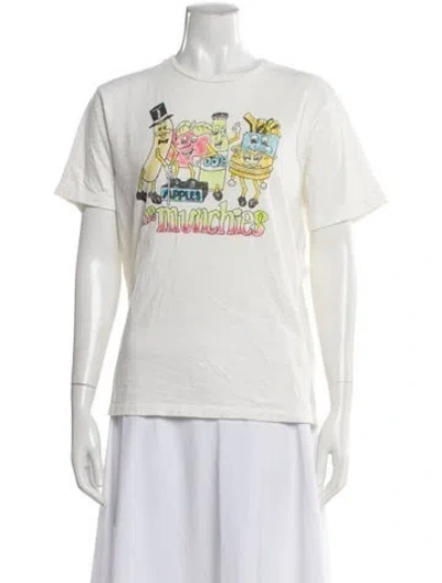 Pre-owned Mother Graphic Print Crew Neck T-shirt In White