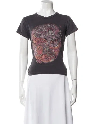 Pre-owned Mother Graphic Print Crew Neck T-shirt In White