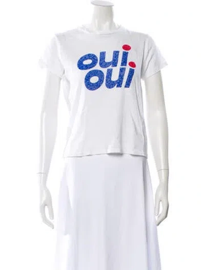 Pre-owned Mother Graphic Print Crew Neck T-shirt In White