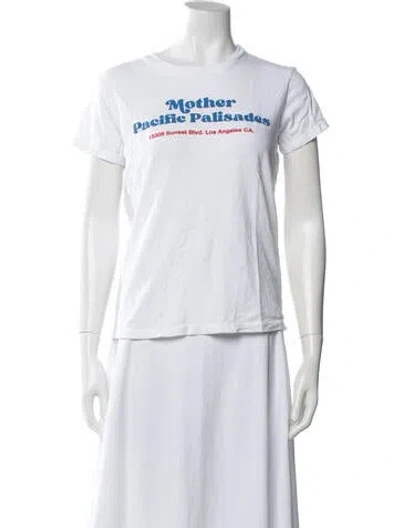 Pre-owned Mother Graphic Print Crew Neck T-shirt In White