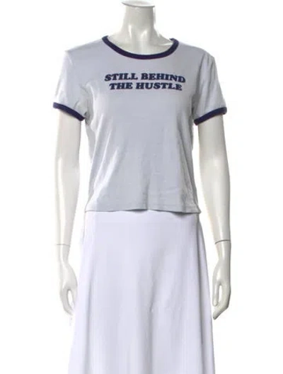 Pre-owned Mother Graphic Print Crew Neck T-shirt In White