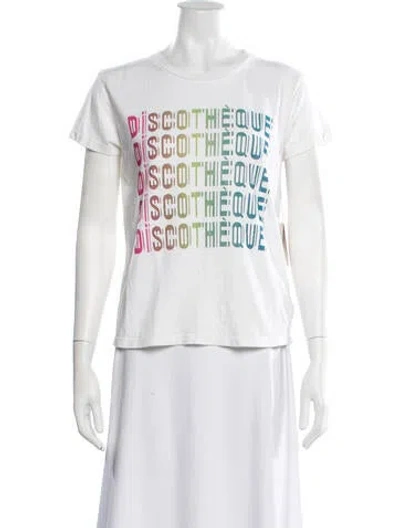 Pre-owned Mother Graphic Print Crew Neck T-shirt In White