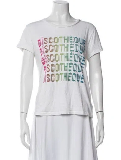 Pre-owned Mother Graphic Print Crew Neck T-shirt In White