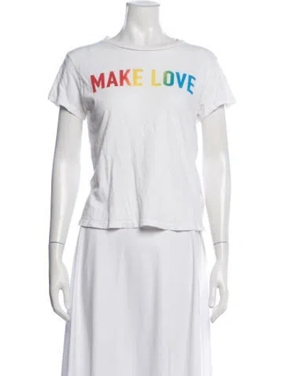 Pre-owned Mother Graphic Print Crew Neck T-shirt In White