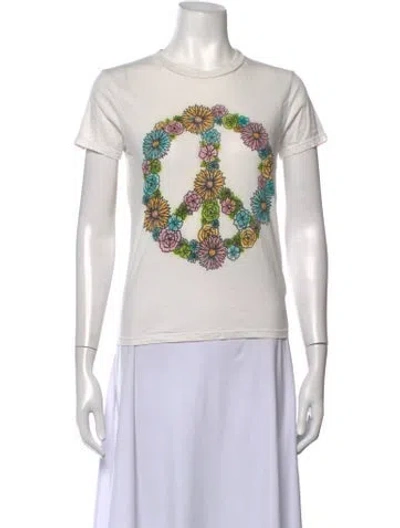 Pre-owned Mother Graphic Print Crew Neck T-shirt In White