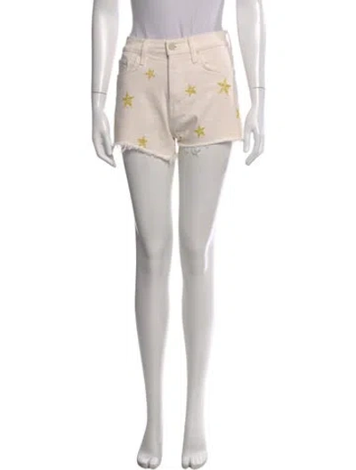 Pre-owned Mother Graphic Print Mini Shorts In White