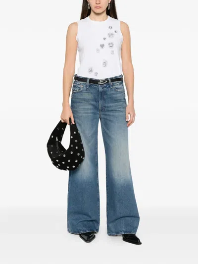 Mother Graphic-print Sleeveless Top In White