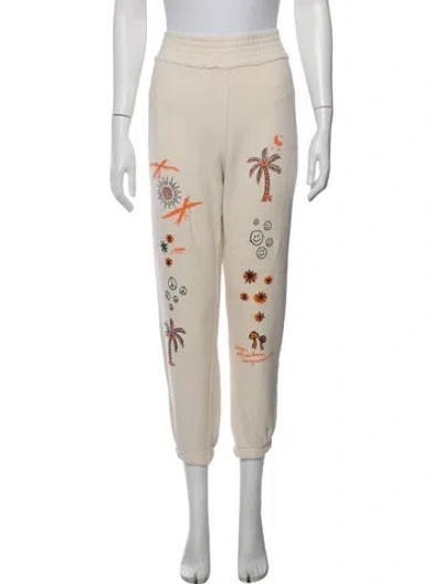 Pre-owned Mother Graphic Print Sweatpants In Neutrals