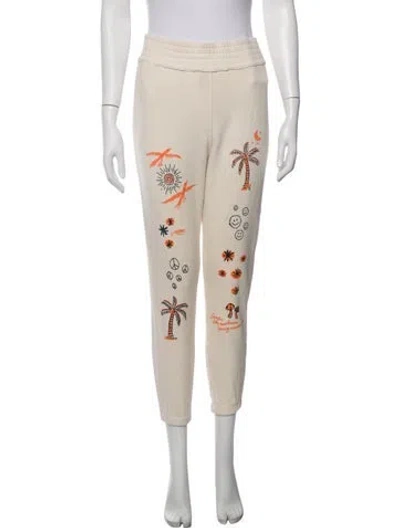 Pre-owned Mother Graphic Print Sweatpants W/ Tags In Neutrals