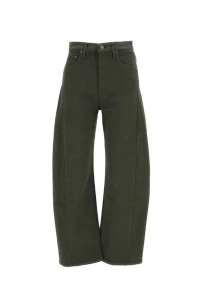Mother Green Relaxed High Rise Jeans