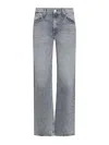 Mother Grey Cotton Jeans In Grey