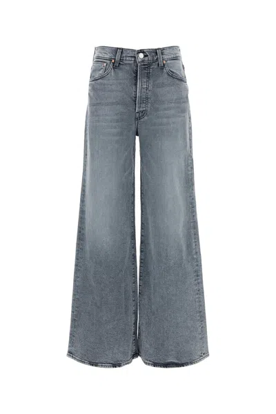 Mother Grey Stretch Denim The Ditcher Jeans In Multi