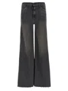 Mother Jeans Hustler Roller Sneak Fray In Gray