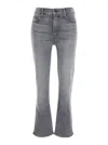 Mother The Rascal Ankle Fray Jeans In Grey
