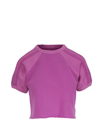 Mother Half Cut T-shirt In Pink