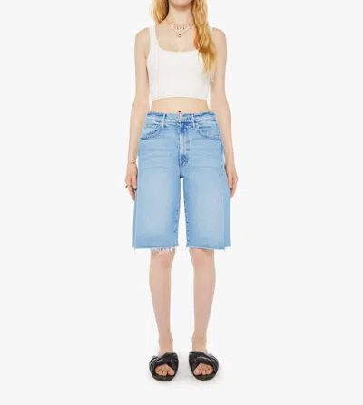 MOTHER HALF PIPE BERMUDA FRAY SHORTS IN BLUE