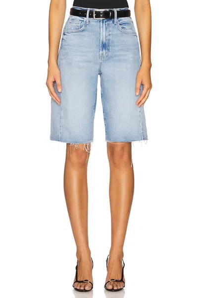 Mother Half Pipe Bermuda Fray Shorts In Sow Surreal In Multi