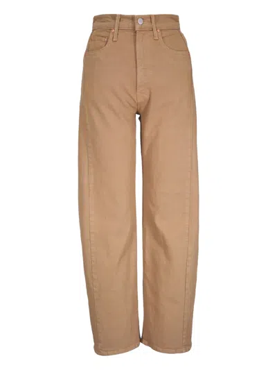 Mother Half-pipe Flood Jeans In Brown
