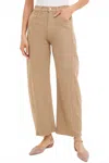 Mother Half-pipe Flood Pants In Curds And Whey In Brown