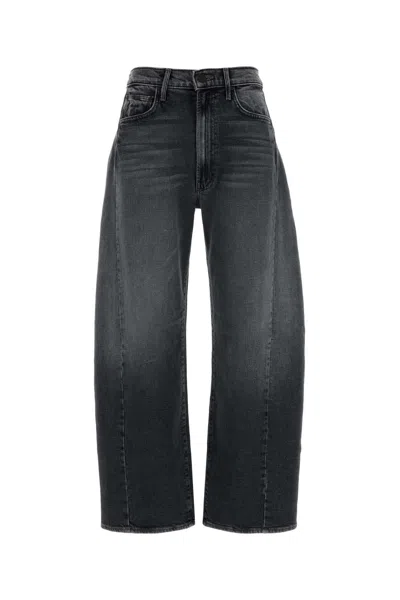 Mother Half Pipe Floode High-rise Denim Jeans In Gray