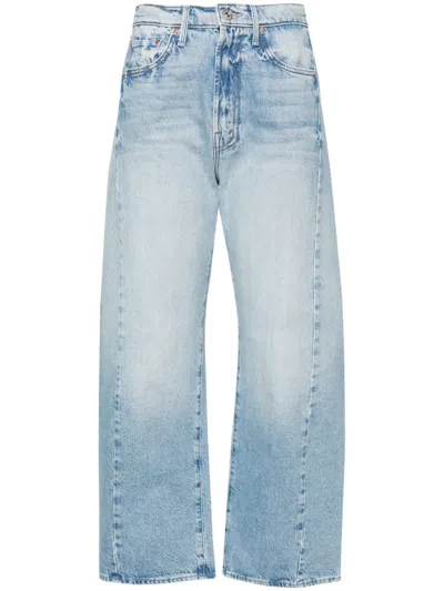 Mother Half Pipe High-rise Wide-leg Jeans In Blue
