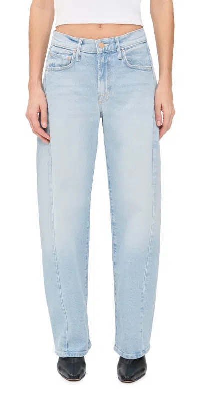 Mother The Half-pipe Hover Mid-rise Wide-leg Jeans In Blue