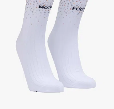 Mother Half Step Socks In  F*cker Rhinestones