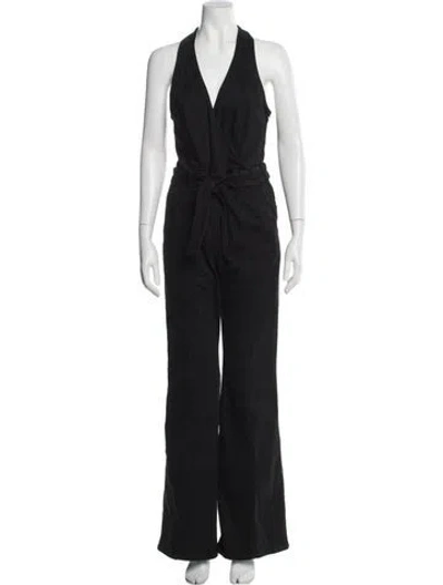 Pre-owned Mother Halterneck Jumpsuit In Black