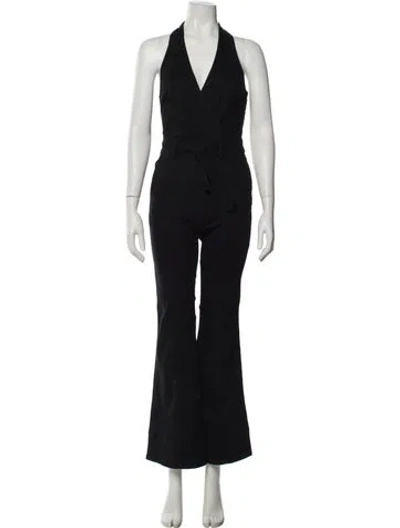 Pre-owned Mother Halterneck Jumpsuit In Blue