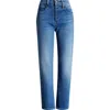 Mother He Tomcat High Waist Ankle Straight Leg Jeans In Piece By Piece