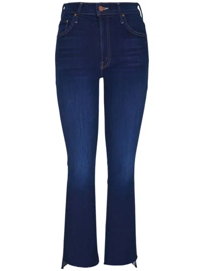 Mother High-low Hem Jeans In Blue