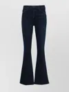 Mother High-rise Bootcut Denim Trousers With Raw-cut Hem In Blue