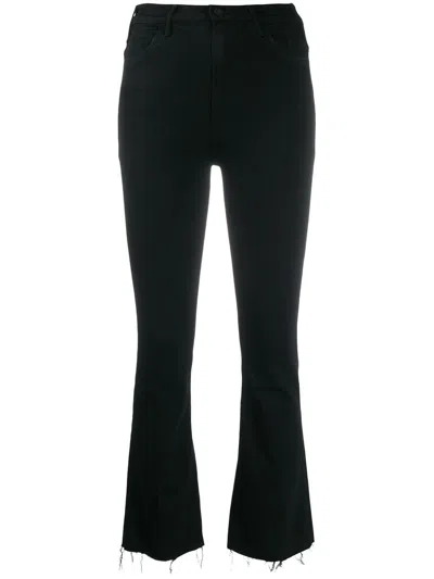 Mother High Rise Flared Jeans In Black