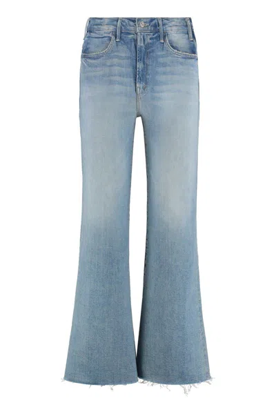 Mother High-rise Straight Leg Jeans In Blue