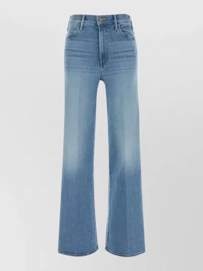 Mother Stretch Denim The Hustler Roller Sneak Jeans In Blue