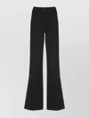 Mother High-rise Wide-leg Flared Jeans In Black
