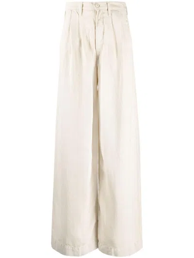Mother High-rise Wide-leg Jeans In Neutrals
