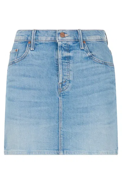 Mother High Waist Denim Mini Skirt In Blue