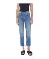 Mother The Tomcat Oui Oui Straight Jean In Blue