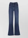 Mother High Waist Flared Jeans Four Pockets In Blue