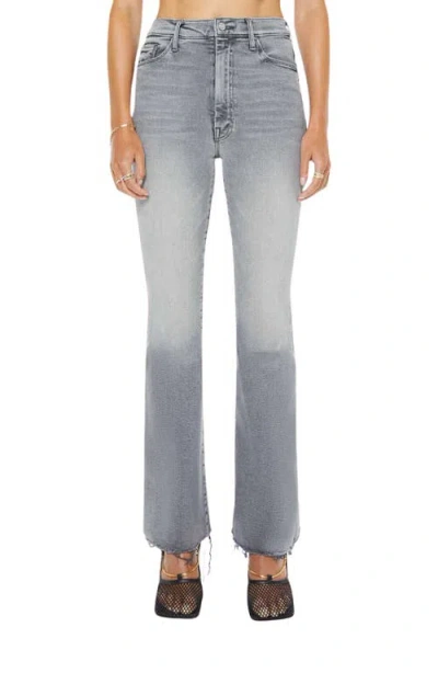 Mother High Waist Fray Hem Bootcut Jeans In Neutral