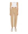 Mother The Mid Rise Dazzler Ankle Fray Sand Pants In Neutral