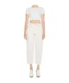 Mother The Peeler Tapered Ankle Jeans In White