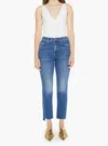 Mother High Waist Rider Ankle Step Fray Jean In Over The Top In Multi
