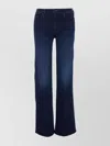 Mother Hustler Roller Sneak Slightly Flared Stonewashed Denim Trousers In Blue