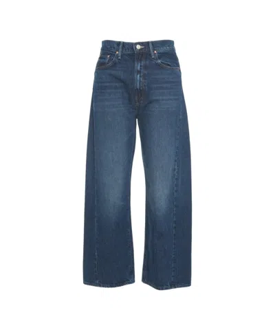 Mother High-waist Wide Leg Trousers In Blue