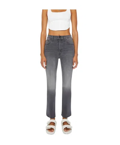 Mother High-waisted Bell Bottoms In Gray