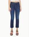 Mother High-waisted Crop Fray Jeans In Off Limits